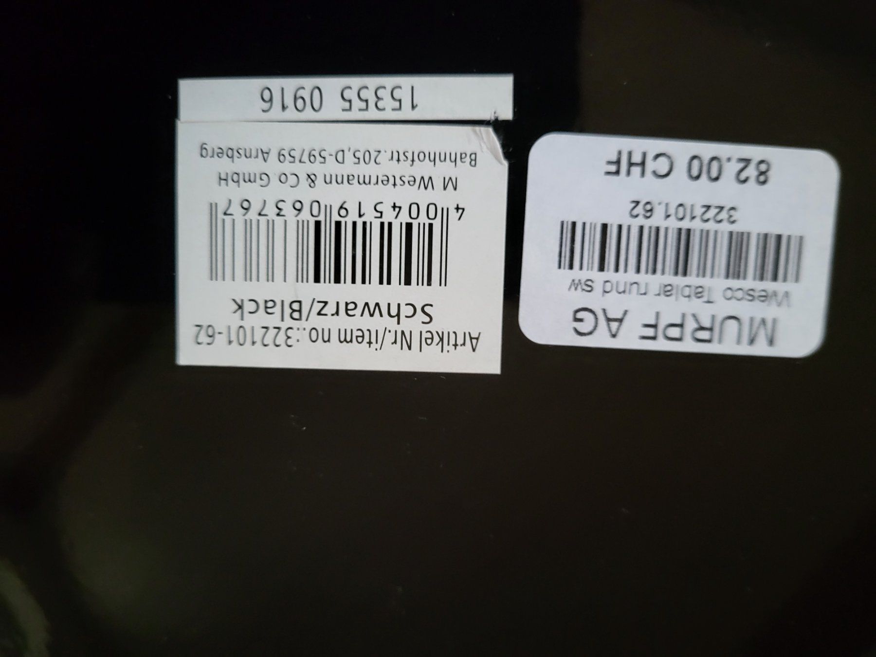 Tablet PC: Serviertablett rund schwarz Marke Wesco neu – Nuovo (secondo la descrizione) da Siebnen venduto da KiKla-Siebnen 8