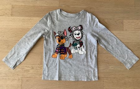 PAT PATROUILLE T-shirt gris Chase + Marcus sequins 116