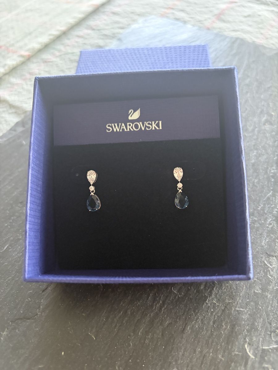Swarovski Boucles d'oreille: Swarovski blue drop earrings  – Neuf (Voir description) à Riehen par ian_zl6t 3