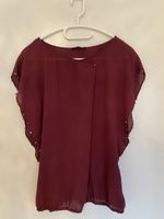 Guess Damen Bluse, bordeauxrot, Gr. M