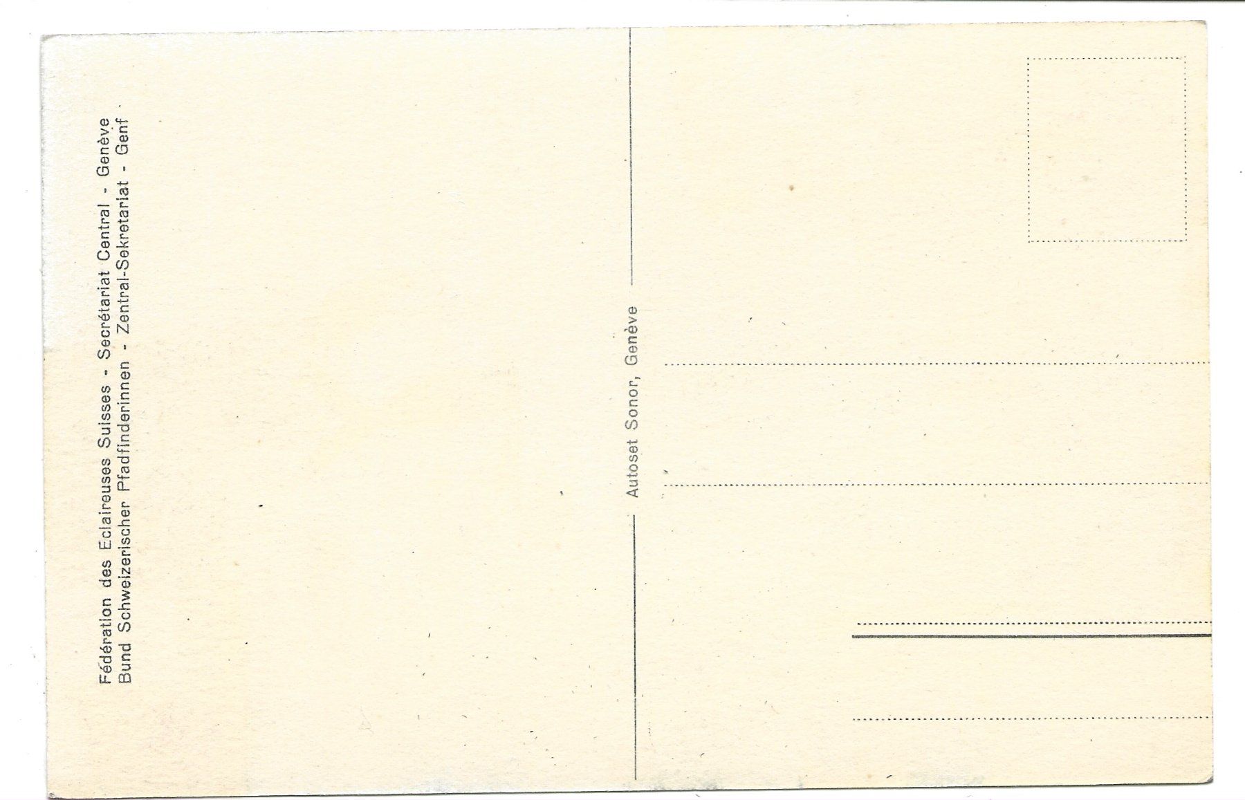 Ansichtskarten: Bund Schweizer Pfadfinderinnen - Eclaireuses Suisses - Litho – Gebraucht aus Engelburg von Cartophil 1
