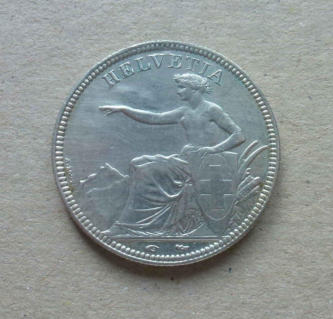 Toutes les monnaies: Schweiz ++ 5.- Franken 1851 A – D'occasion à Walkringen par Casablanca777 1