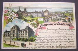 Litho Souvenir de Lausanne 1898