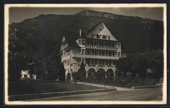 Cartoline postali: AK Weggis, Hotel Schweizerhof, 1926 – Usato da Berlin venduto da bartko-reher