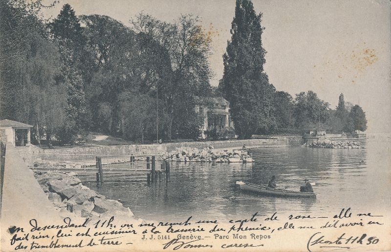 Cartoline postali: Geneve Parc mon repos 1910 – Usato da Emmenbrücke venduto da teestube