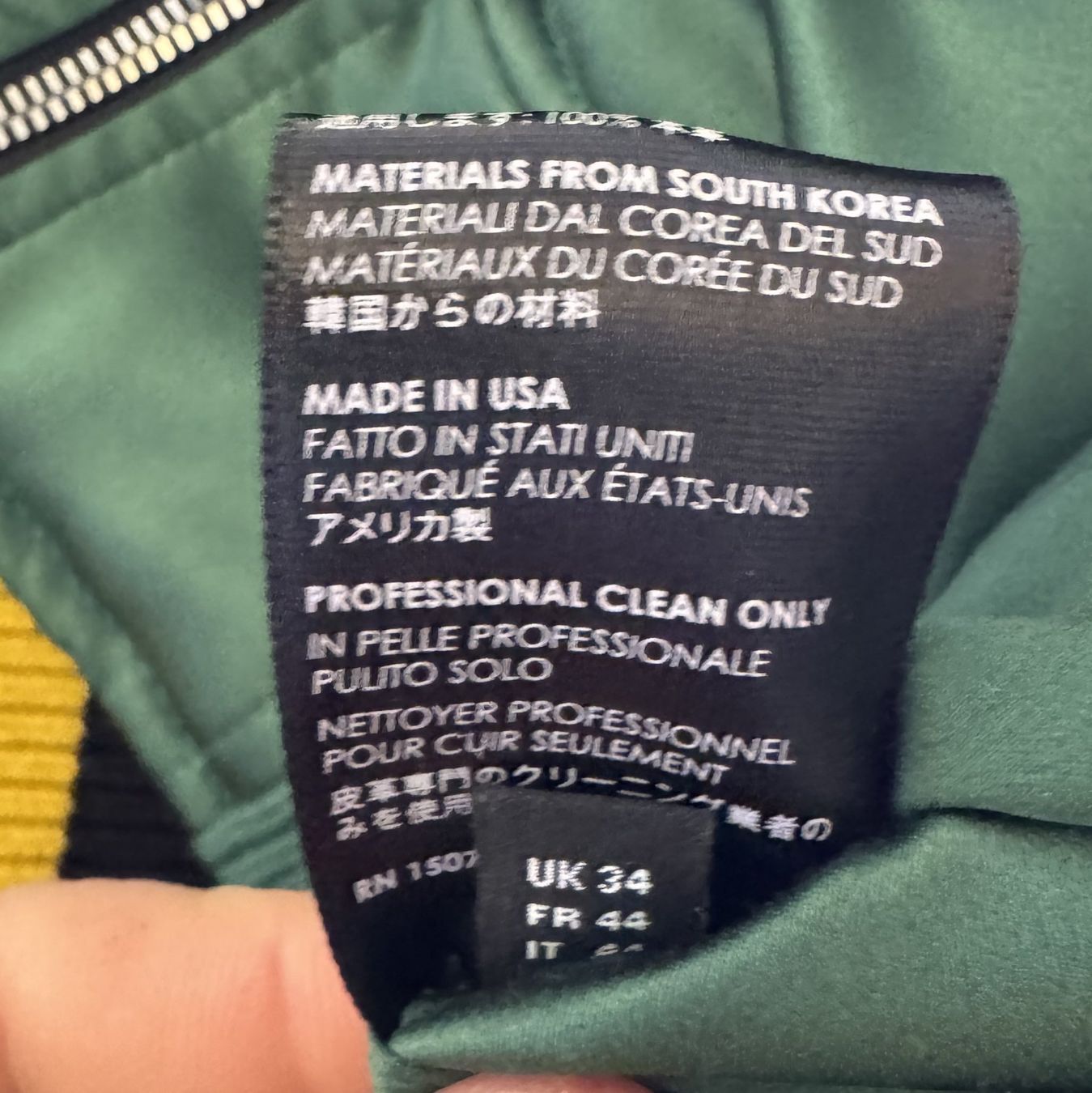 Amiri Jacken: Amiri Reversible Silk Bomber Jacket Gold/Green – Gebraucht aus Canobbio von kk_dee 9