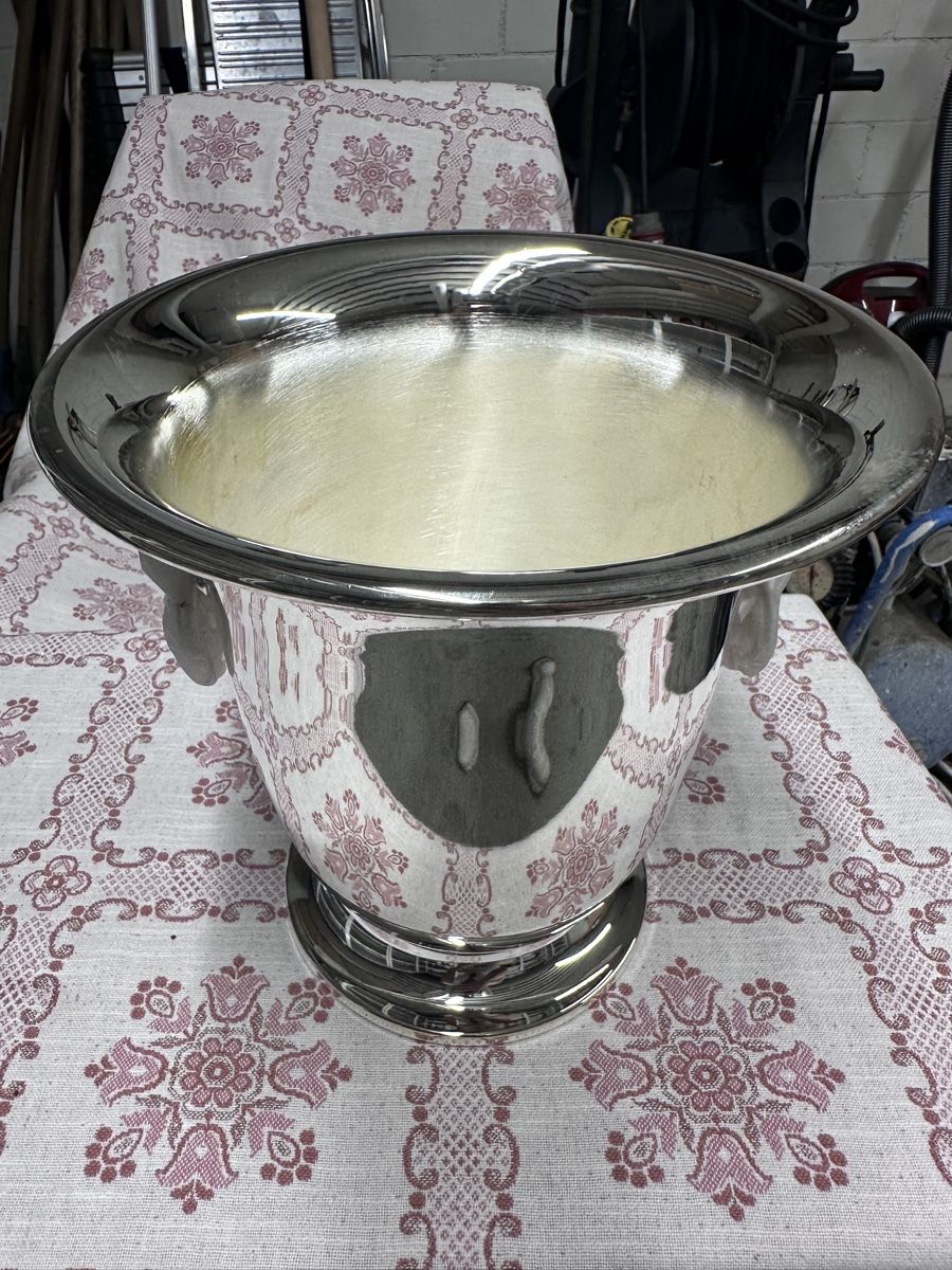 Altro: Silber verchromter Champagnerkühler im Karton – Nuovo e nell'imballaggio originale da Merlischachen venduto da FLO5555 3