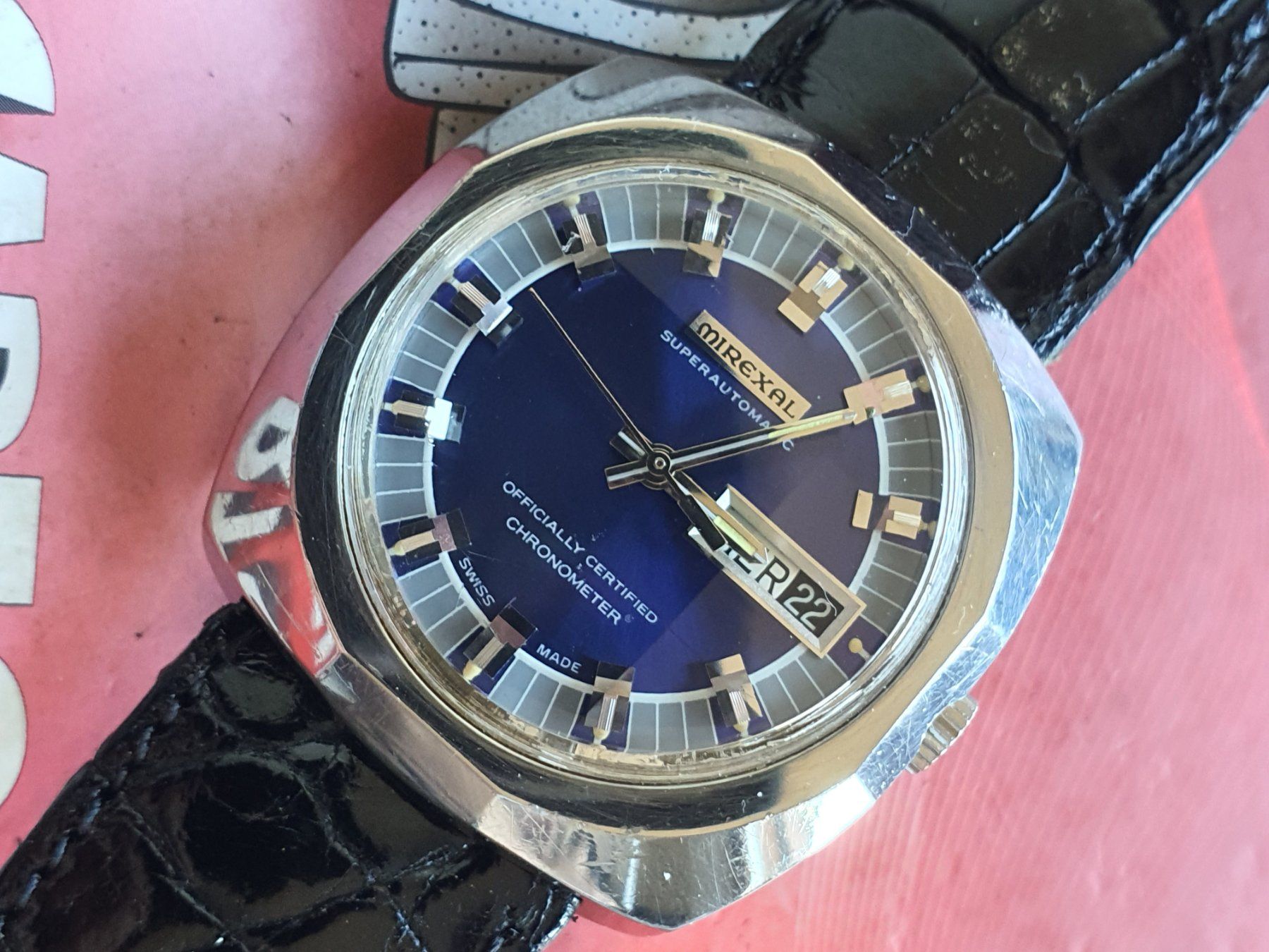 Mirexal Orologi: 100 Mirexal Superautomatic Chronometer Day Date diamondcut – Usato da Muri AG venduto da Corredor