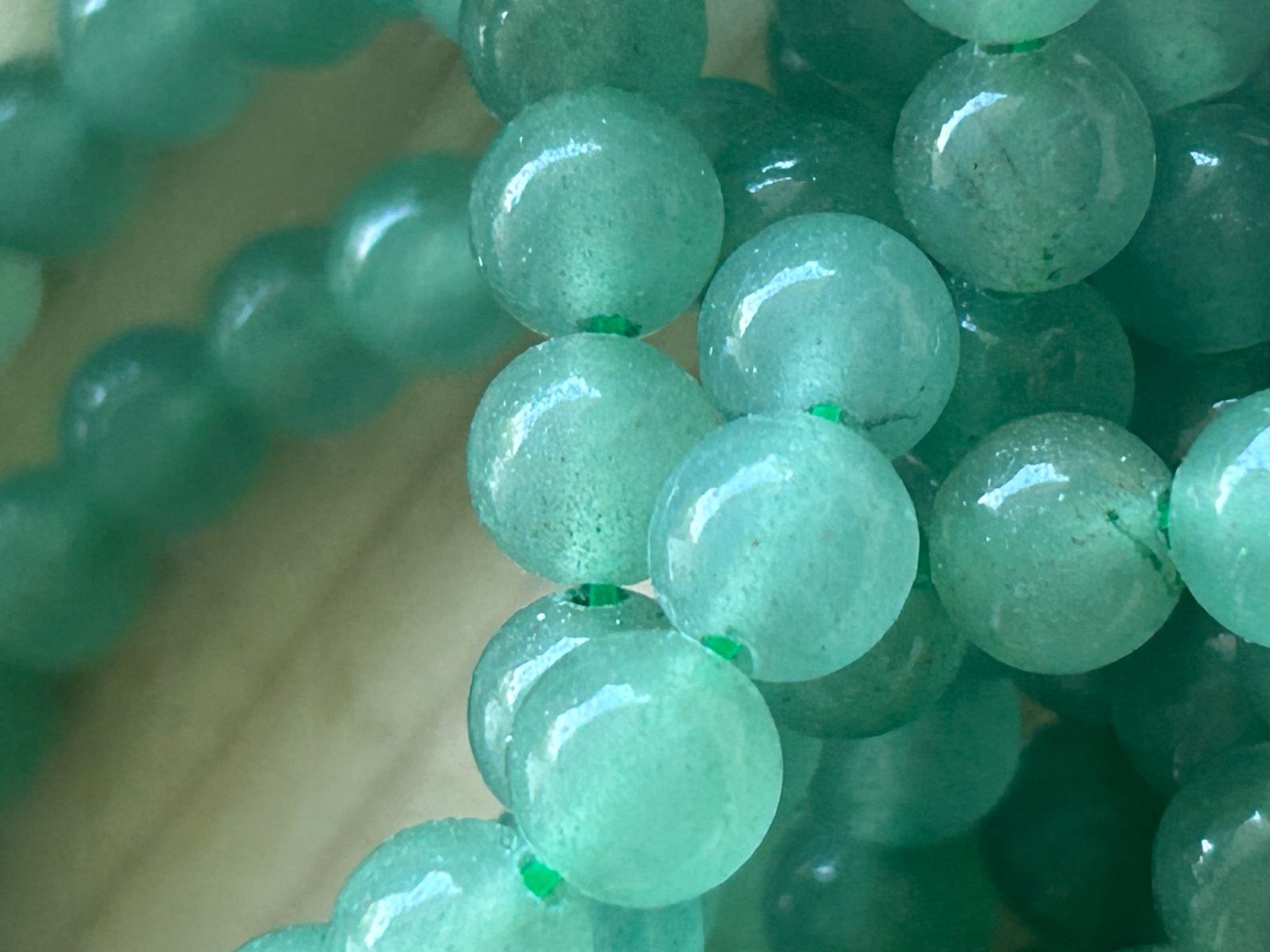 Mineralien & Heilsteine: Strang echte grüne Aventurin beads 6 mm – Neu und originalverpackt aus Niederrohrdorf von Ytobi 1