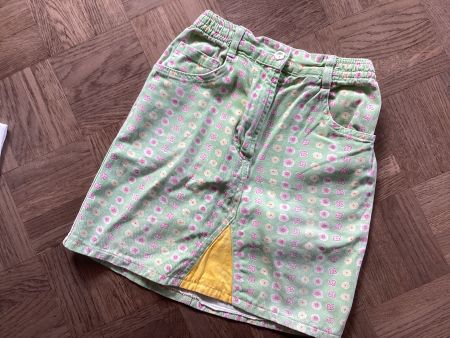 Jeansrock Gr. 110, mit Blumendruck