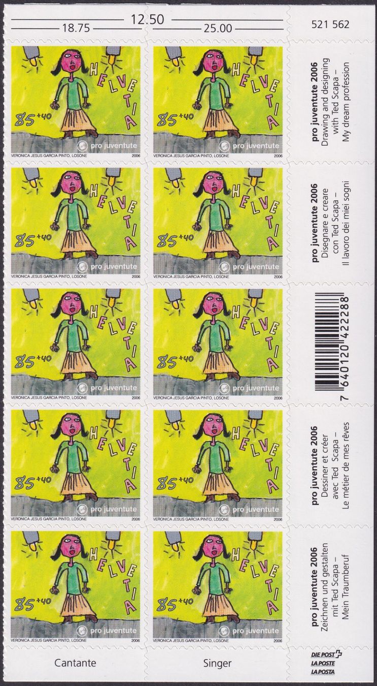 Tutti i francobolli: 2006, J381B, Halbbogen mit Rand postfrisch **, Kat: 100.- – Usato da Sursee venduto da Luzernerraute