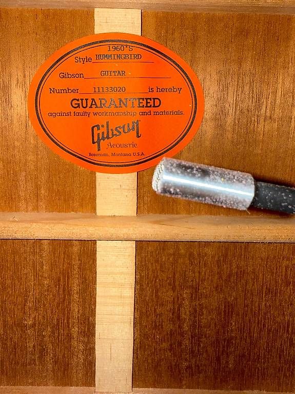 Strumenti musicali: GIBSON HUMMINGBIRD CUSTOM SHOP 1960 ADJUSTABLE BRIDGE – Usato da Riehen venduto da mshhb 3
