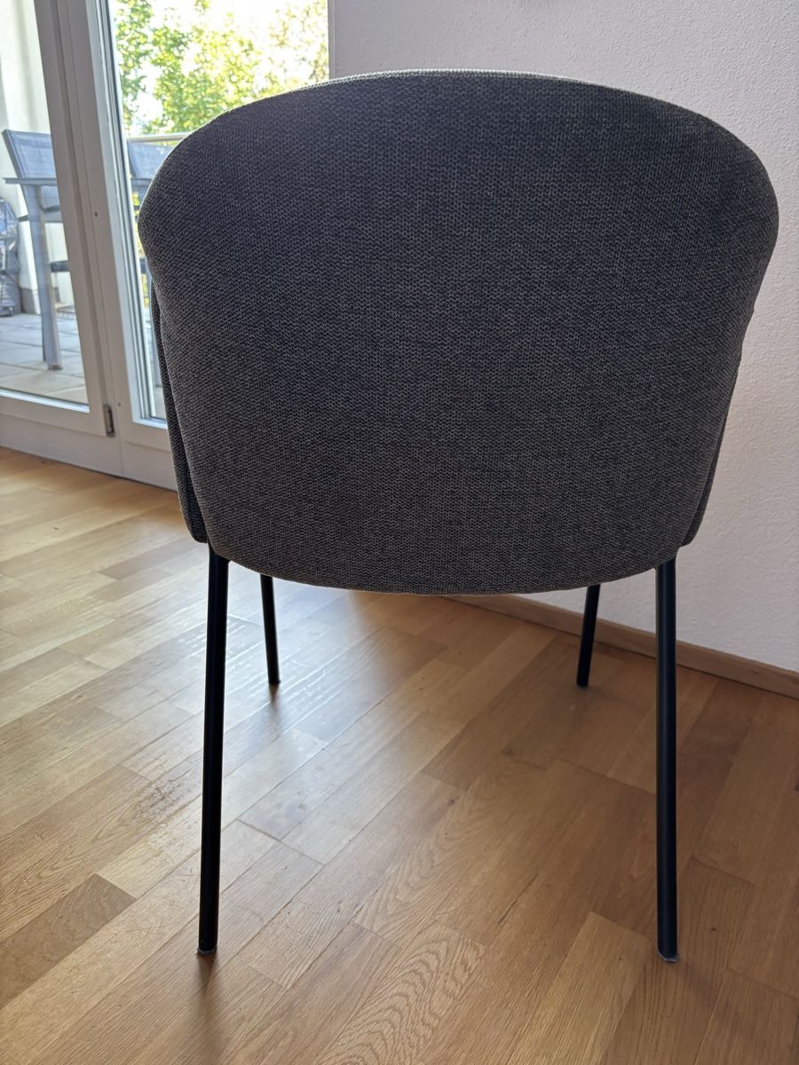 Chaises: Stuhl Stoff grau Metallgestell – D'occasion à Wallisellen par whiterose1 3