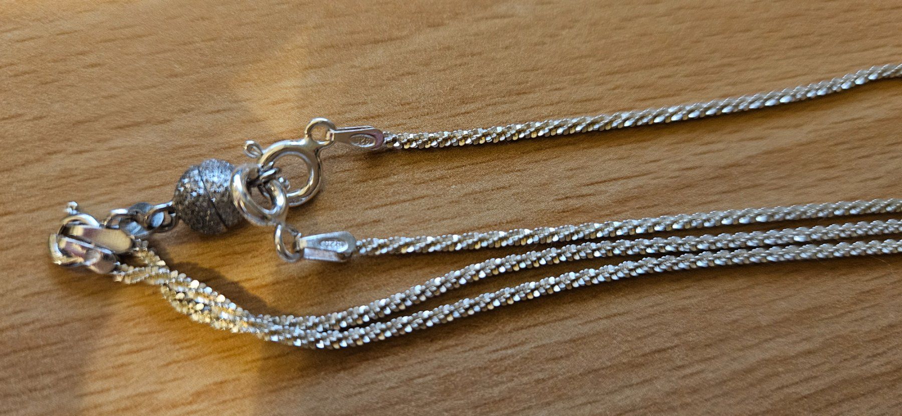 Catenine: Zwei schlichte Silberketten – Nuovo (secondo la descrizione) da Gutenswil venduto da PrestigeOne 7