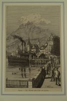 LUZERN QUAI MIT PILATUS, HOLZSTICH 1892