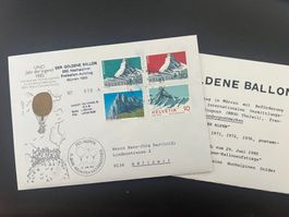 Brief Ballonpost 1985 Goldener Ballon nummeriert   (G2440)