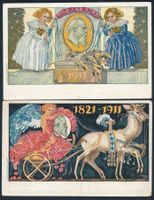 2 Postkarten "Königlich Bayern" 1911