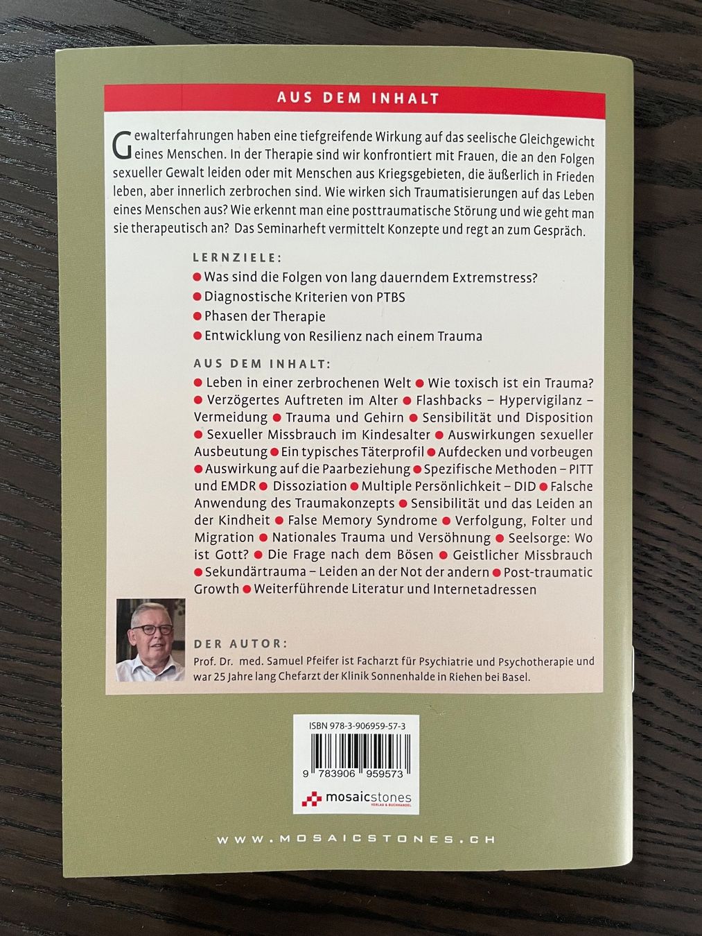 Libri: Trauma Seminarheft von Dr. Samuel Pfeifer – Nuovo (secondo la descrizione) da Uster venduto da em_58td 1
