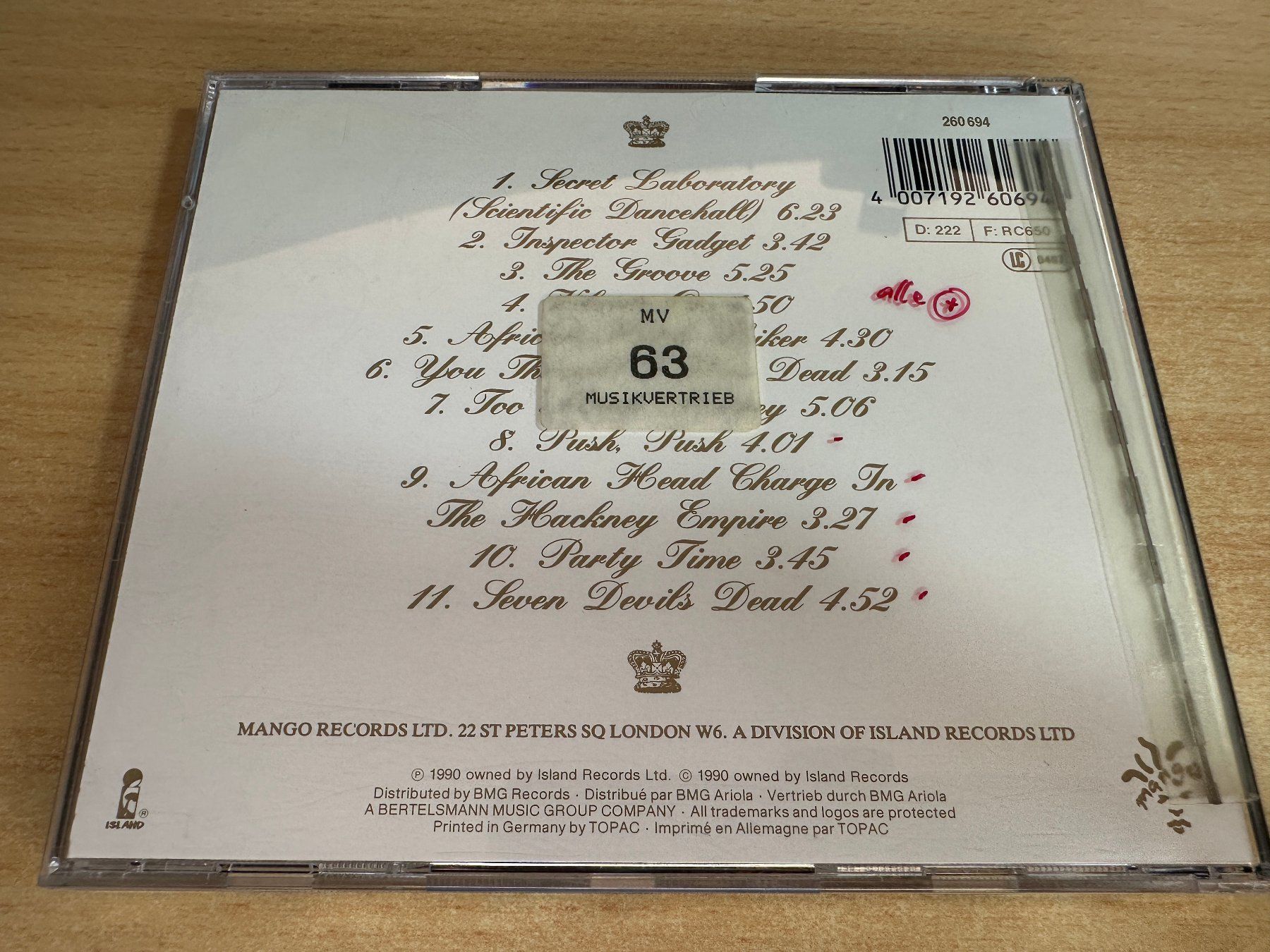 CDs: N2 Lee "Scratch" Perry – From The Secret Laboratory – Gebraucht aus Rikon im Tösstal von Alpenmutz 1