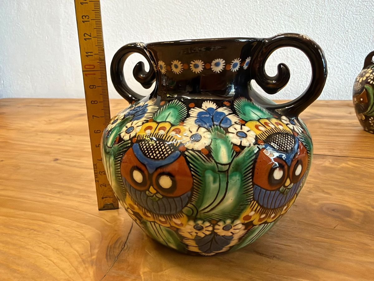 Vasi & Recipienti: Alte Thun Keramik Krug mit Eulen – Usato da Lamone venduto da Birth-Gramm-Antiques 5