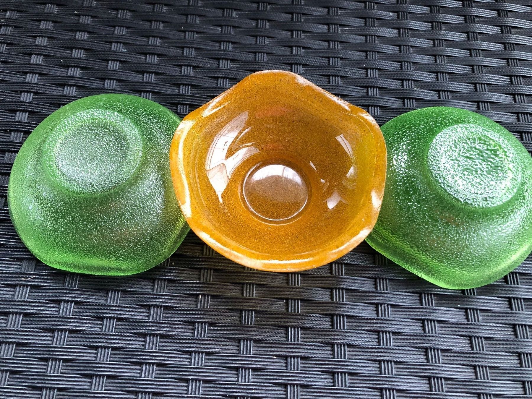 Ciotole: 3er Set Glasschälchen grün orange – Nuovo (secondo la descrizione) da Schübelbach venduto da Dolly990_2 1