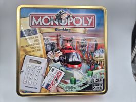 Monopoly Banking Edition Hasbro Spiel in Metallbox