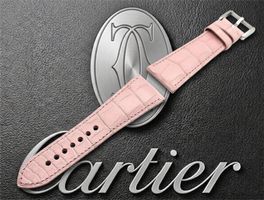 CARTIER Uhrband "Kroko rosa"