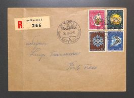 1948 Satzbrief OLYMPISCHE WINTERSPIELE ST. MORITZ Chargé