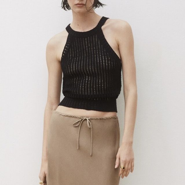 Mango Top: Mango — Halter-neck knitted black top – Nuovo e nell'imballaggio originale da Bern venduto da Divinaile 3
