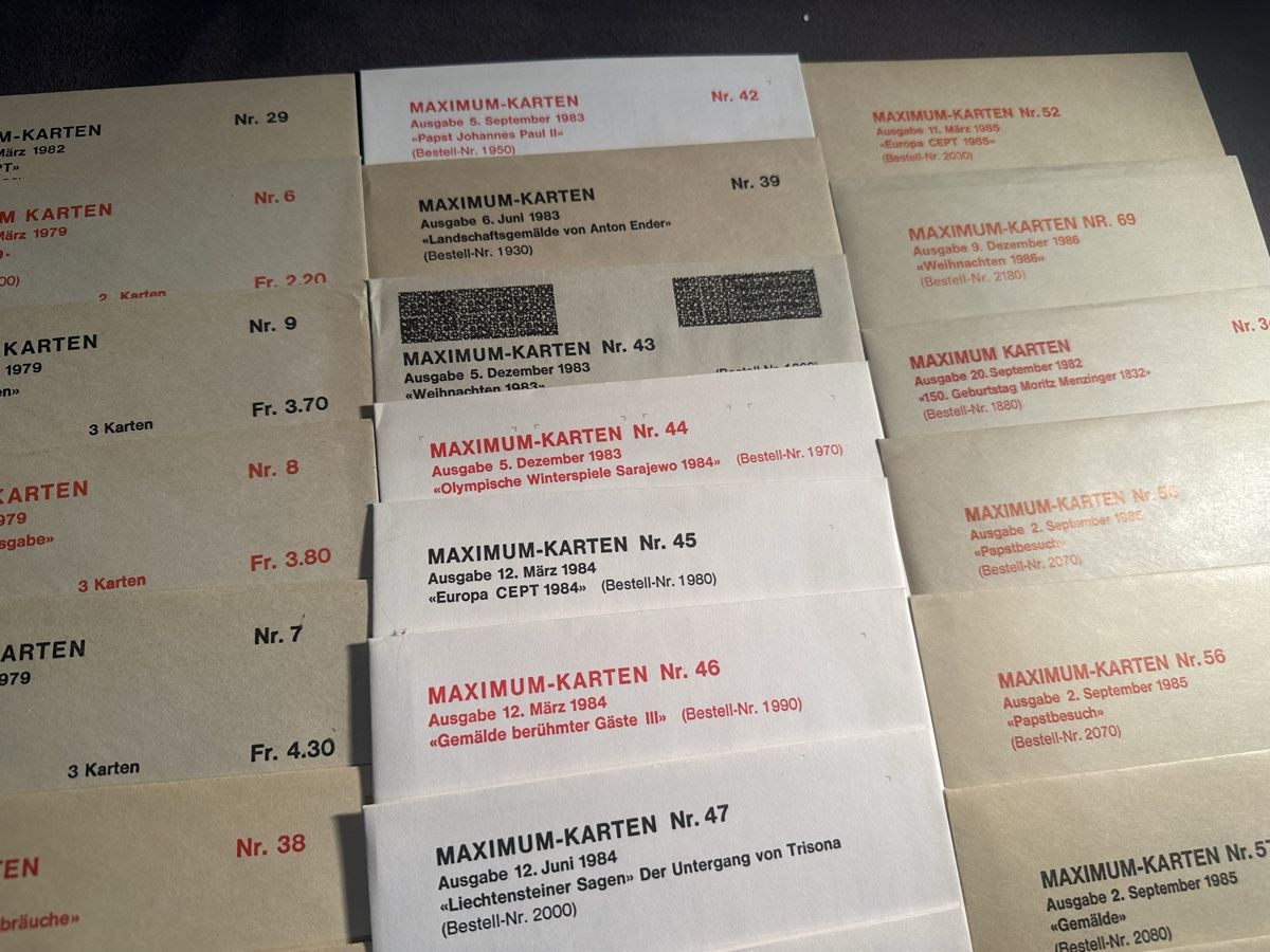 Alle Briefmarken: XXL Sammlung Maximum Karten Lichtenstein FL – Gebraucht aus Stettfurt von 2442 7
