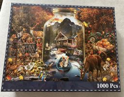 Puzzle Waldmotiv neuwert1000 Teile Landschaft Tiere neuw.