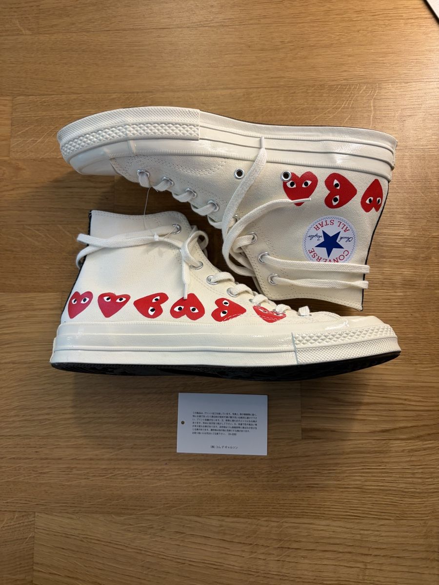 Converse Scarpe da uomo: Comme des Garcons Converse Play Weiss – Nuovo (secondo la descrizione) da Schaffhausen venduto da golazo_vines 1