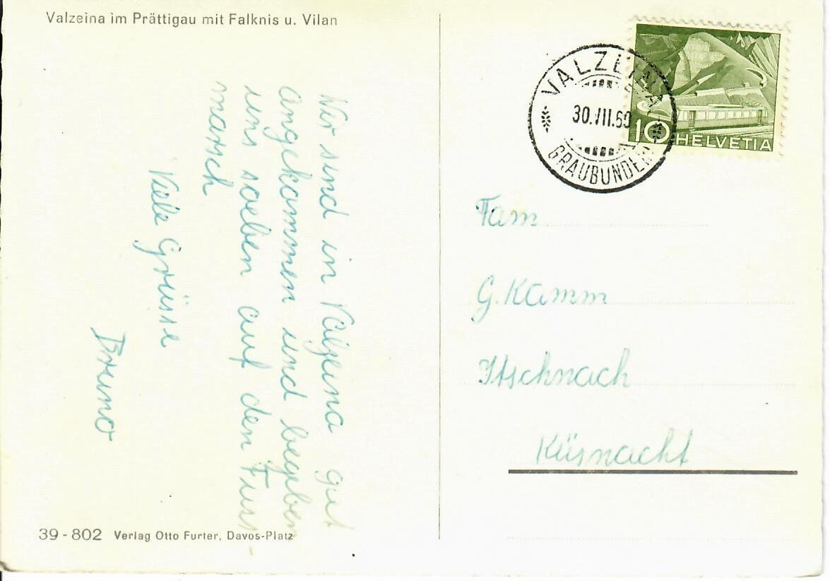 Cartoline postali: Valzeina im Prättigau – Usato da Hochdorf venduto da Ziegel-16 1