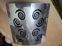 Schluesselkasten aus Metall, modern, Spiralen Design