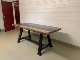 Massivholztisch Shabby Chic / Industrial Style