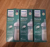 Lot de 3 biberons Avent Natural Response en verre 240ml 1m+