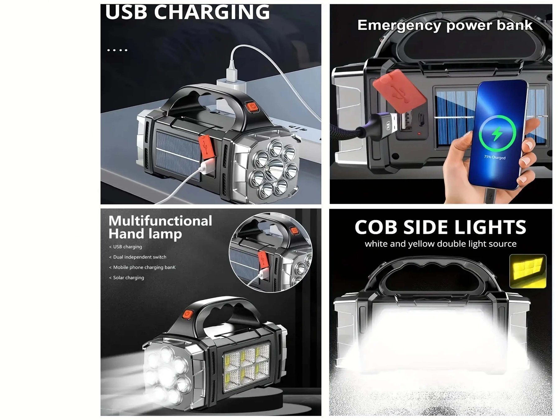 Lampen: Solar Multifunctional Searchlight – Neu und originalverpackt aus moosseedorf von RTN10 1