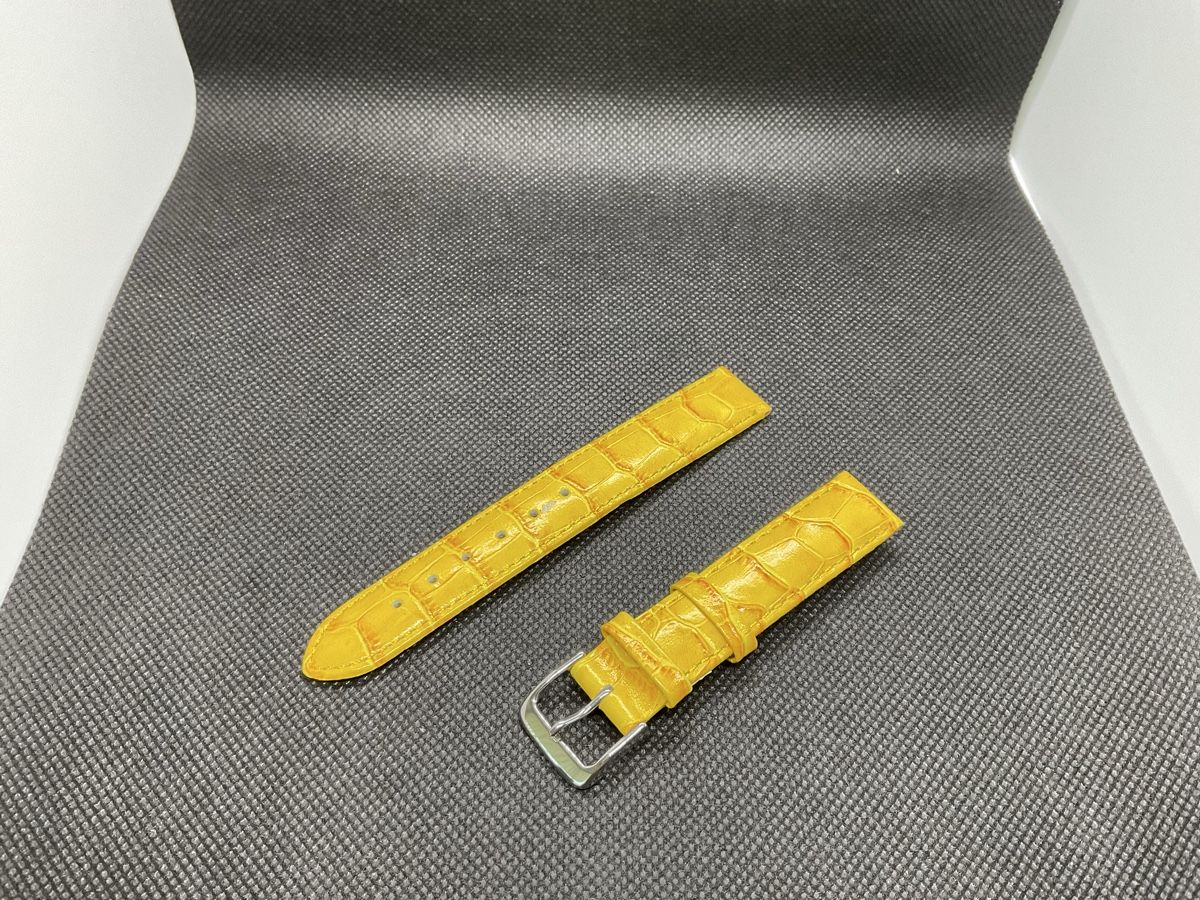 Armbänder & -reifen: Cinturino in pelle giallo 16mm – Gebraucht aus Pregassona von TheWatchClub