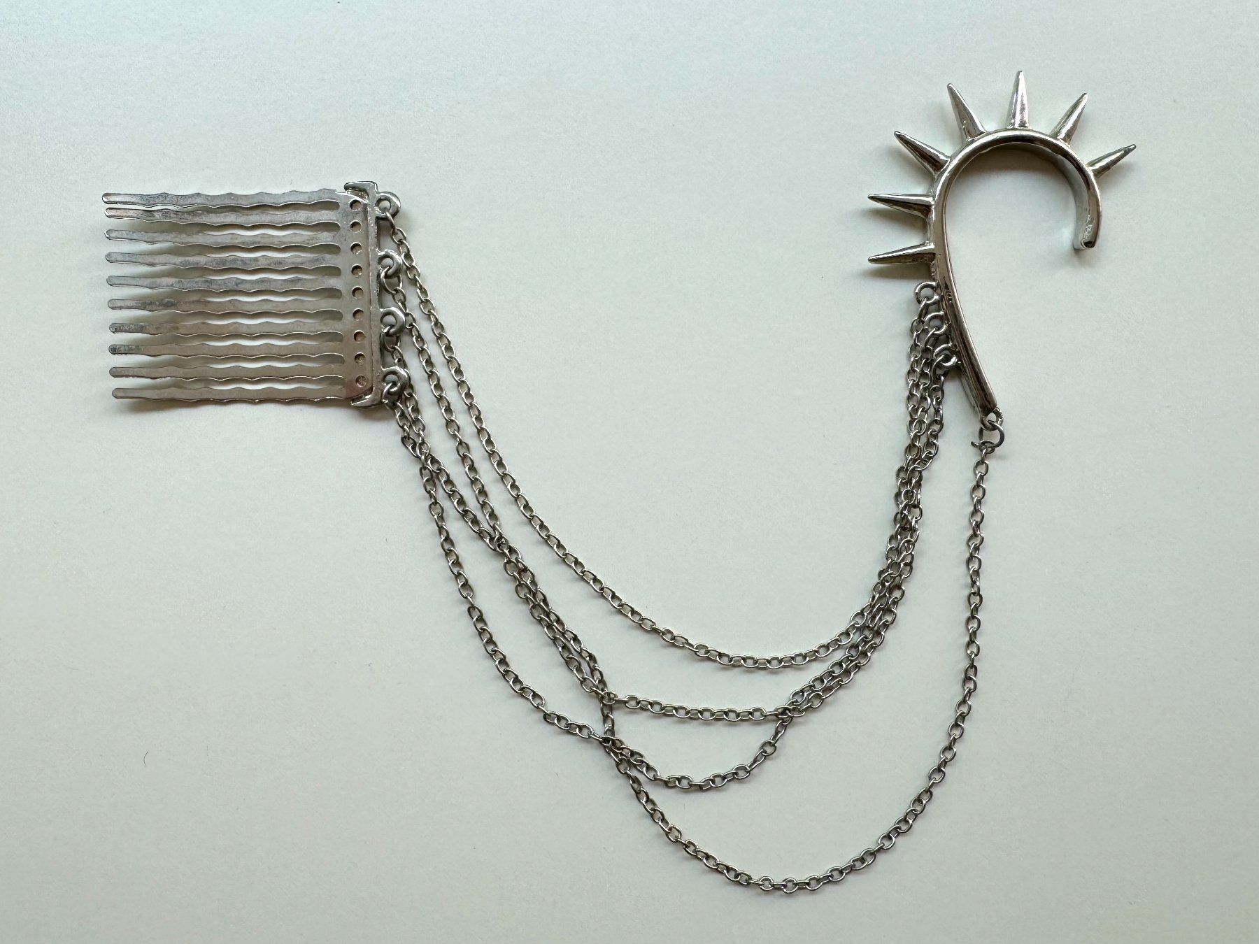 Orecchini pendenti & Orecchini a lobo: Spike ear cuff hair comb – Nuovo (secondo la descrizione) da Genève venduto da Reveur 2