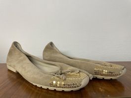 MANIA Wildleder Ballerinas mit Pailetten Gr. 40
