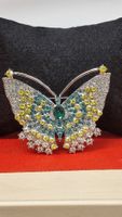 Wunderschöne Vintage Brosche Schmetterling Silber Optik!