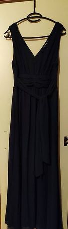 Cocktailkleid dunkelblau, 36 (aber eher 38), lang