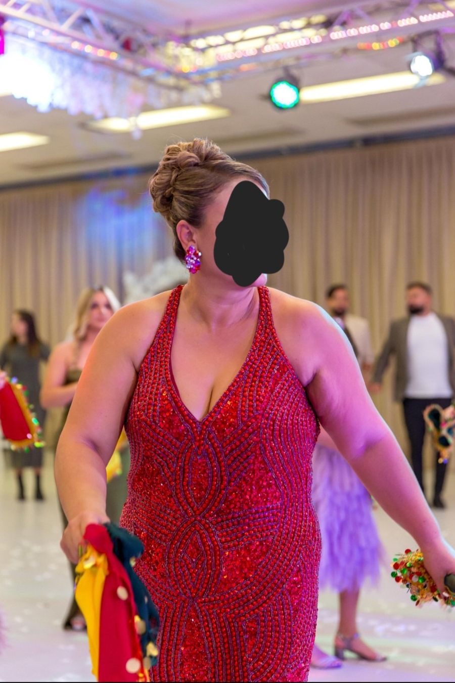 Vestiti: rotes Abendkleid mit Steinen XL – Usato da Winterthur venduto da ber_5zqb 4
