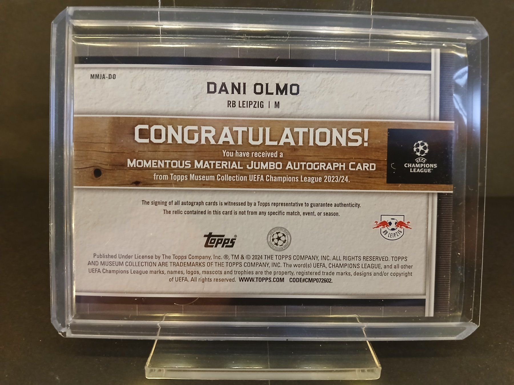 Topps Carte collezionabili: Topps Museum Momentous Material Dani Olmo /199 – Nuovo (secondo la descrizione) da Schaffhausen venduto da Hariyama 1