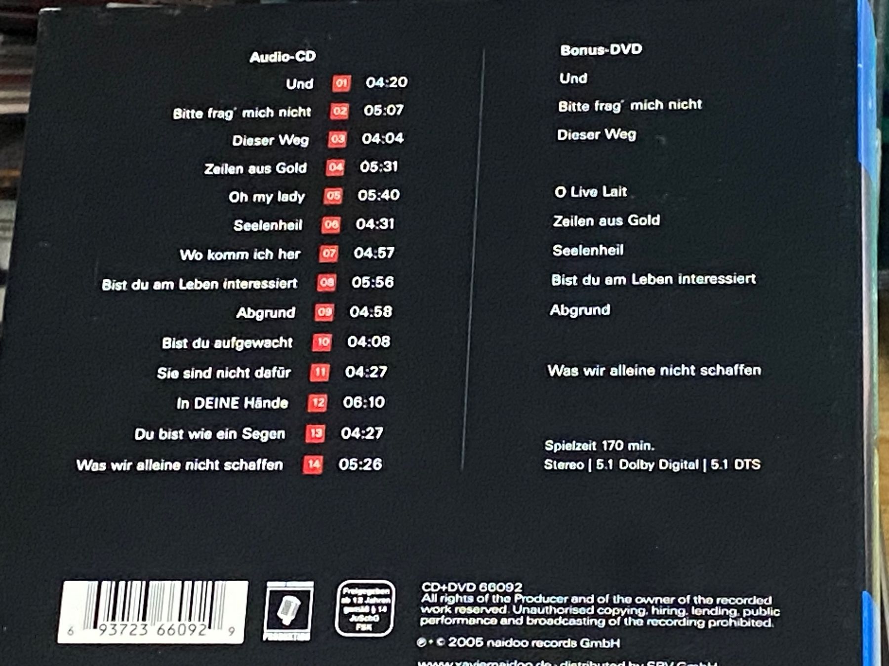 CDs: Xavier Naidoo – D'occasion à Muri b. Bern par AdidasCollector 1