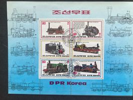 Korea 1983  Luxusblock Eisenbahnen gest. (A327)