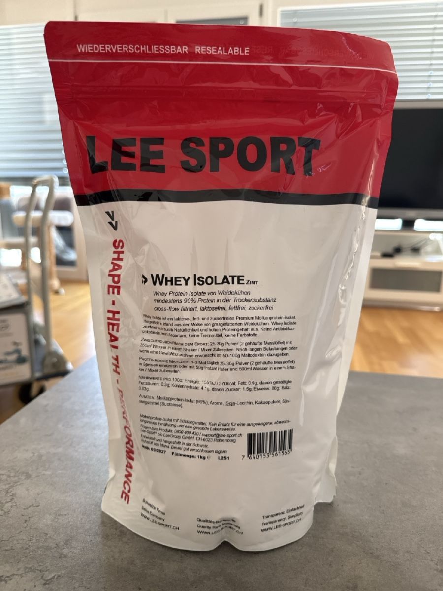 Lee-Sport Whey Isolate zimt, 1kg (Neu und originalverpackt) in ...