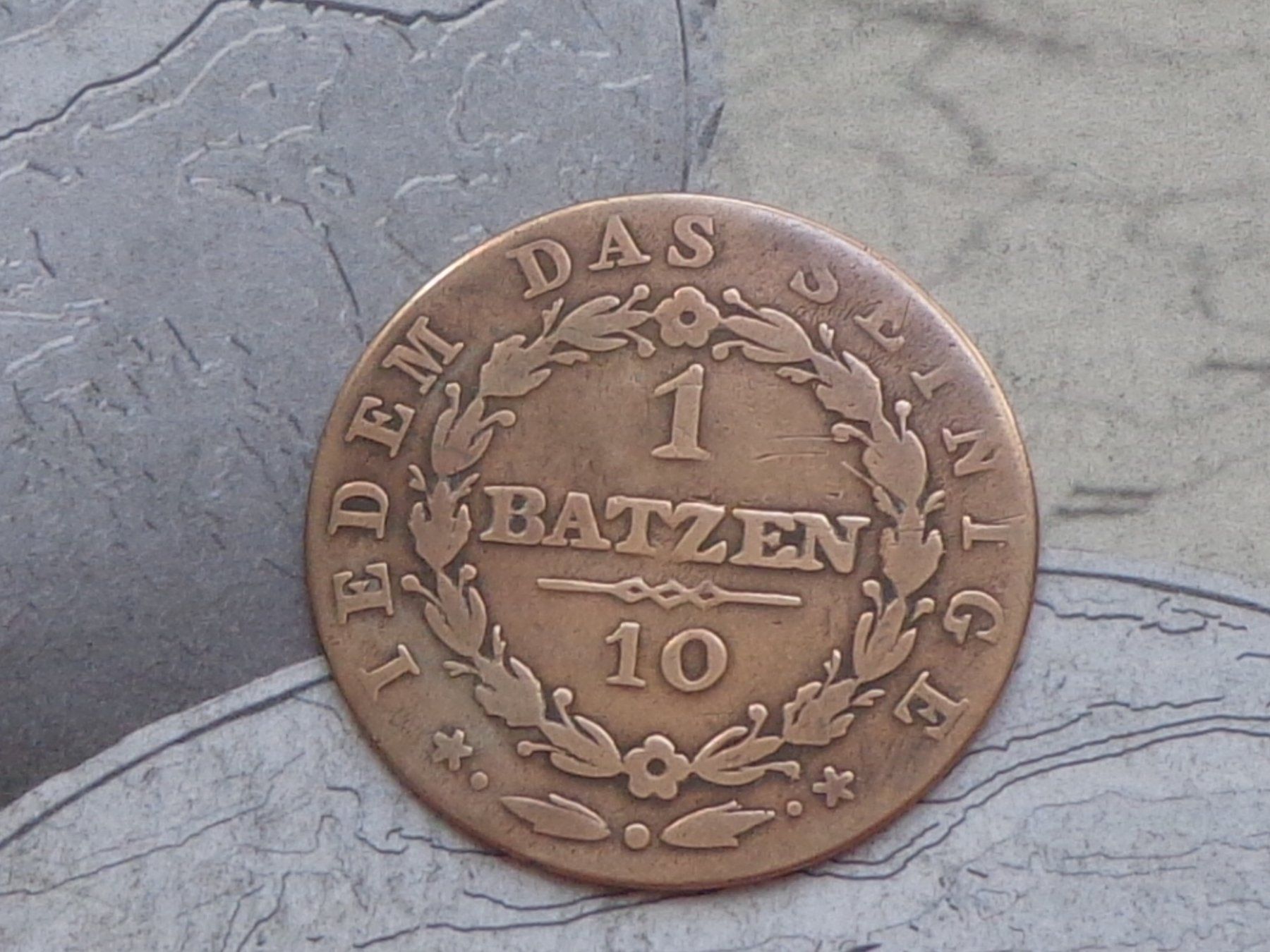 Tutti le monete: Canton Appenzell 1 Batzen 1816 – Usato da Pully venduto da UCA01