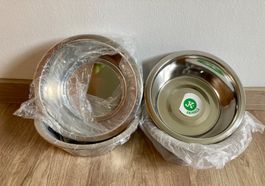 4x Edelstahl Näpfe Futternapf Wassernapf Hundenapf