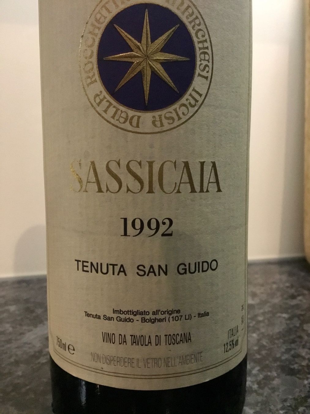Sassicaia Wein: Sassicaia 1992 – Gebraucht aus Avry-devant-Pont von Waldi12 1